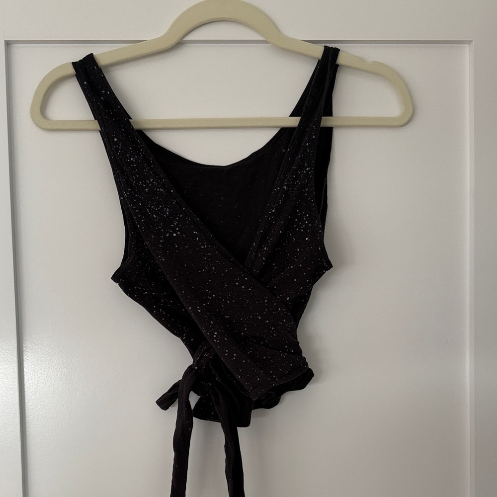 Lululemon Black spotted Wrap Tank Top - Women's